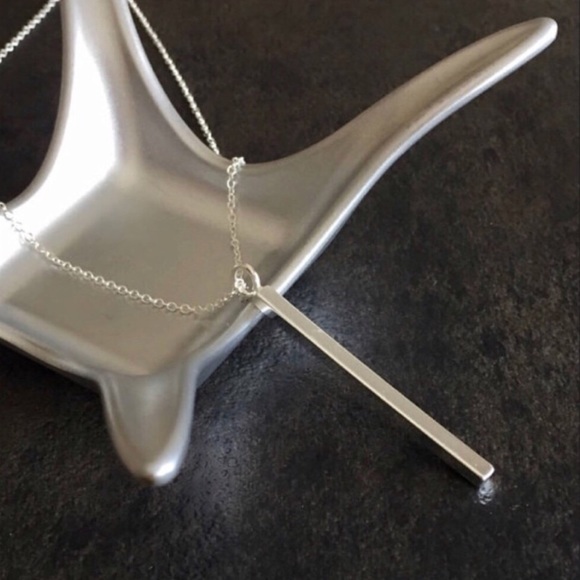 ✨925 Sterling Silver Bar Necklace ✨ - Picture 2 of 5